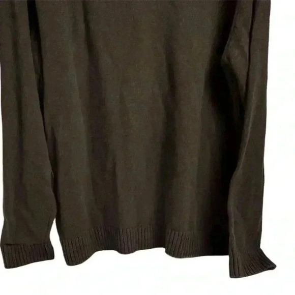 U.S. Polo Assn. Men's 1/4 Zip Pullover Sweater Brown Size L Long Sleeve - Picture 6 of 13